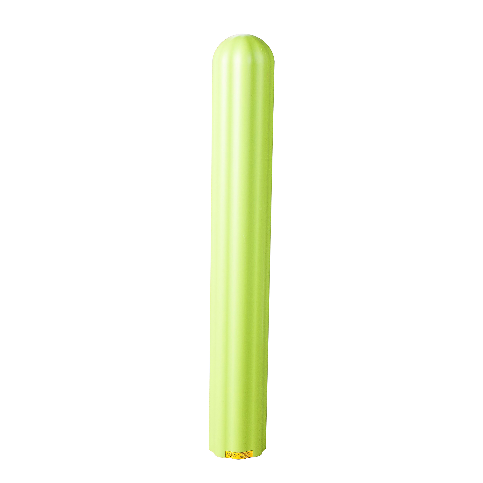 Eagle Fluted Bollard Cover — 8in. x 56in., High-Density Polyethylene, Lime, Model# 1738LM